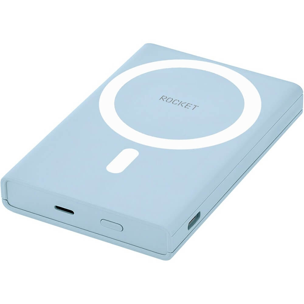 Беспроводная аккумуляторная батарея 5000mAh Rocket Hold, PD20W, цвет:светло-голубой